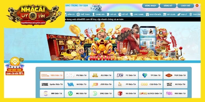 Giao diện SHbet đẳng cấp